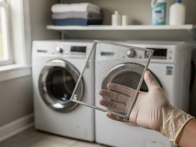 Brandon Dryer Vent Cleaning specialist performing detailed lint trap cleaning service in Brandon