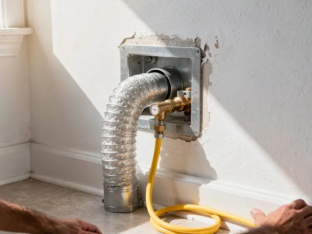 Brandon Dryer Vent Cleaning certified technician performing specialized gas dryer vent cleaning in Brandon